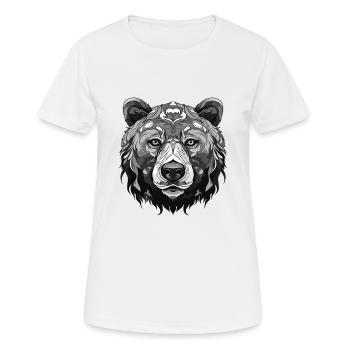 Eisbär Portrait Polar bär - Frauen T-Shirt atmungsaktiv - Weiß - Vorne - AI Model Female 172 dark (172cm)
