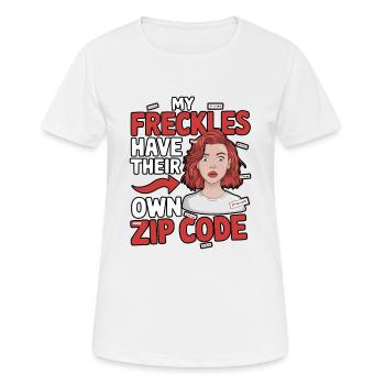 Rothaarige Rothaarige Irische Sommersprossen Ingwer Rothaarige - Frauen T-Shirt atmungsaktiv - Weiß - Vorne - AI Model Female 172 dark (172cm)