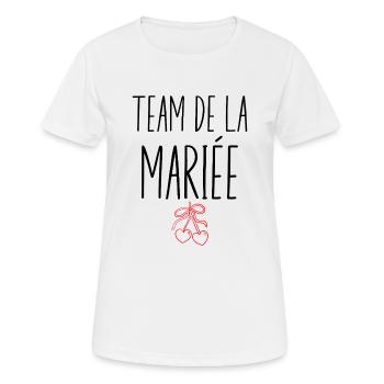 Wife Bride Team for a Bachelorette Party Team Bride - Women's Breathable T-Shirt - white - Front - AI Model Female 172 dark (172cm)
