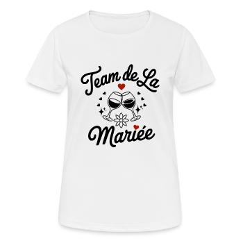 Wife Bride Team for a Bachelorette Party Team Bride - Women's Breathable T-Shirt - white - Front - AI Model Female 172 dark (172cm)