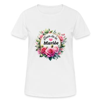 Wife Bride Team for a Bachelorette Party Team Bride - Women's Breathable T-Shirt - white - Front - AI Model Female 172 dark (172cm)
