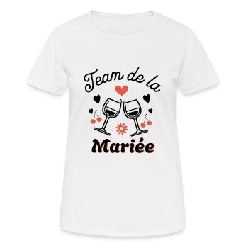 Wife Bride Team for a Bachelorette Party Team Bride - Women's Breathable T-Shirt - white - Front - AI Model Female 172 dark (172cm)