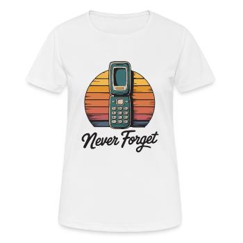 Klassisches Klapphandy, Vintage-Handy, Handy - Frauen T-Shirt atmungsaktiv - Weiß - Vorne - AI Model Female 172 dark (172cm)