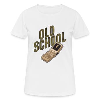 Klassisches Klapphandy, Vintage-Handy, Handy - Frauen T-Shirt atmungsaktiv - Weiß - Vorne - AI Model Female 172 dark (172cm)