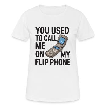 Classic Flip Phone Vintage Mobile Phone Cell Phone - Women's Breathable T-Shirt - white - Front - AI Model Female 172 dark (172cm)