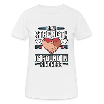 Mitgefühl Menschlichkeit Motivation Empathie Güte - Frauen T-Shirt atmungsaktiv - Weiß - Vorne - AI Model Female 172 dark (172cm)