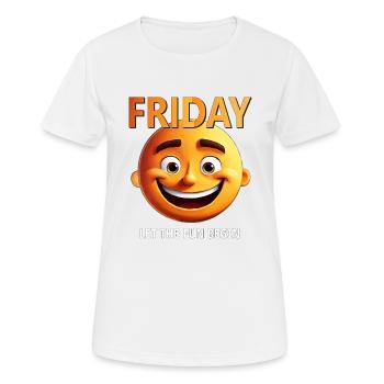 Friday - Women's Breathable T-Shirt - white - Front - AI Model Female 172 dark (172cm)