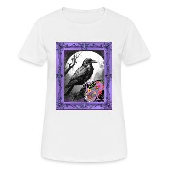 Corbeau d’Halloween Corbeau Corbeau Corbeau - T-shirt respirant Femme - blanc - Devant - AI Model Female 172 dark (172cm)