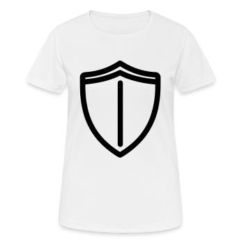 shield - Women's Breathable T-Shirt - white - Front - AI Model Female 172 dark (172cm)
