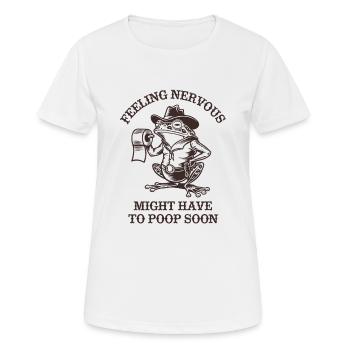 Intestin irritable Syndrom Cowboy Frog - T-shirt respirant Femme - blanc - Devant - AI Model Female 172 dark (172cm)