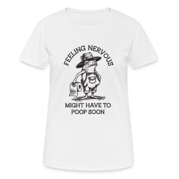 Intestin irritable Syndrom Cowboy Frog - T-shirt respirant Femme - blanc - Devant - AI Model Female 172 dark (172cm)