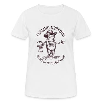 Reizdarmsyndrom Cowboyfrosch - Frauen T-Shirt atmungsaktiv - Weiß - Vorne - AI Model Female 172 dark (172cm)