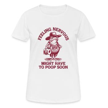 Intestin irritable Syndrom Cowboy Frog - T-shirt respirant Femme - blanc - Devant - AI Model Female 172 dark (172cm)