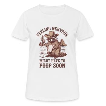 Intestin irritable Syndrom Cowboy Raton laveur Cowboy - T-shirt respirant Femme - blanc - Devant - AI Model Female 172 dark (172cm)