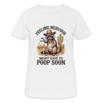Intestin irritable Syndrom Cowboy Raton laveur Cowboy - T-shirt respirant Femme - blanc - Devant - AI Model Female 172 dark (172cm)