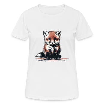 Renard Renards Renarde - T-shirt respirant Femme - blanc - Devant - AI Model Female 172 dark (172cm)