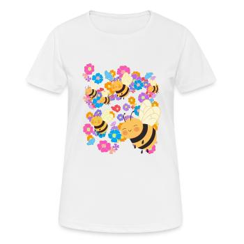 Abeilles Bourdon Insecte Abeille Enfants Enfant - T-shirt respirant Femme - blanc - Devant - AI Model Female 172 dark (172cm)