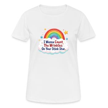 Je veux compter les rides sur ta star puante anale - T-shirt respirant Femme - blanc - Devant - AI Model Female 172 dark (172cm)