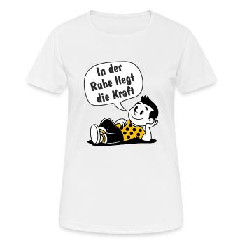 La force est dans le calme - T-shirt respirant Femme - blanc - Devant - AI Model Female 172 dark (172cm)
