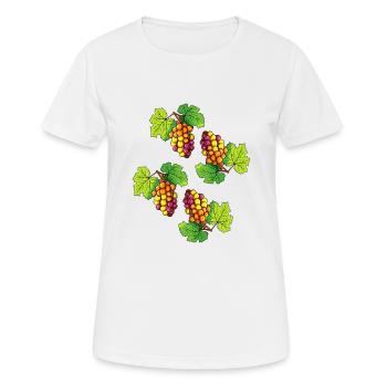 Weintrauben Frucht - Frauen T-Shirt atmungsaktiv - Weiß - Vorne - AI Model Female 172 dark (172cm)