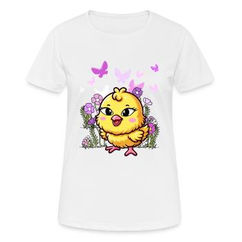 Küken Ostern Kind Kinder - Frauen T-Shirt atmungsaktiv - Weiß - Vorne - AI Model Female 172 dark (172cm)