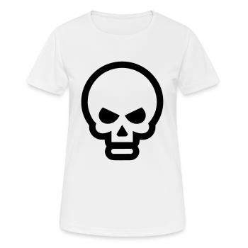 Tête de mort - T-shirt respirant Femme - blanc - Devant - AI Model Female 172 dark (172cm)
