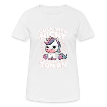 Guck Mich Nicht In Diesem Ton An - Frauen T-Shirt atmungsaktiv - Weiß - Vorne - AI Model Female 172 dark (172cm)