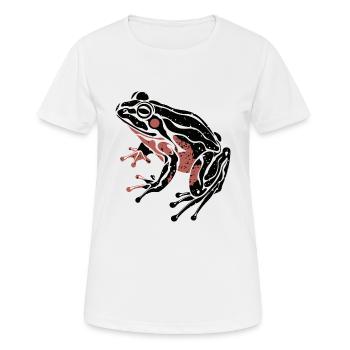 GRENOUILLE - T-shirt respirant Femme - blanc - Devant - AI Model Female 172 dark (172cm)