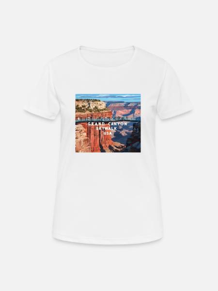 Grand Canyon SkyWalk - Frauen T-Shirt atmungsaktiv - Weiß