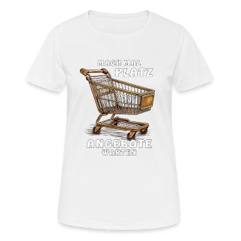SHOPPING CART MAKE WAY - Women's Breathable T-Shirt - white - Front - AI Model Female 172 dark (172cm)
