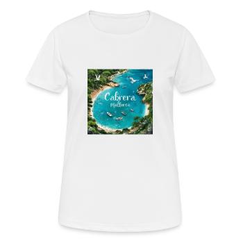 Cabrera Mallorca - T-shirt respirant Femme - blanc - Devant - AI Model Female 172 dark (172cm)