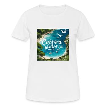 Cabrera Mallorca - T-shirt respirant Femme - blanc - Devant - AI Model Female 172 dark (172cm)