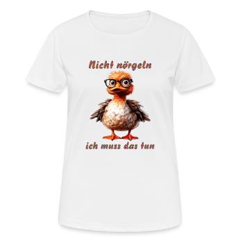 Ne me harcèle pas, je dois faire ça - T-shirt respirant Femme - blanc - Devant - AI Model Female 172 dark (172cm)