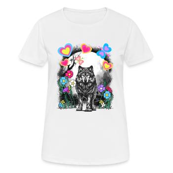 Loups Rétro Loups Conte de Fées Conte de Fées Personnage Vintage - T-shirt respirant Femme - blanc - Devant - AI Model Female 172 dark (172cm)