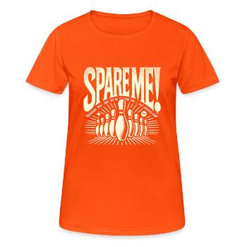 Verschont mich! - Frauen T-Shirt atmungsaktiv - Neonorange - Vorne - AI Model Female 172 dark (172cm)