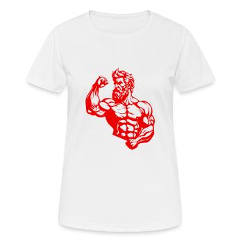 Statue antique du combattant grec - T-shirt respirant Femme - blanc - Devant - AI Model Female 172 dark (172cm)