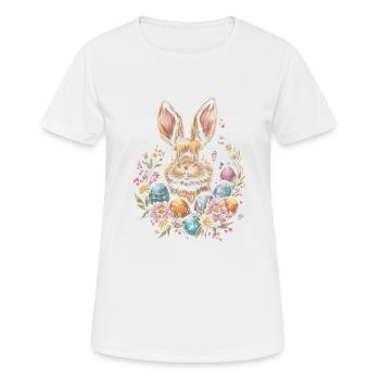 Joli lapin de Pâques vintage - T-shirt respirant Femme - blanc - Devant - AI Model Female 172 dark (172cm)