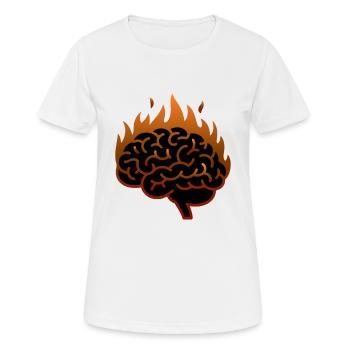 LE CERVEAU - T-shirt respirant Femme - blanc - Devant - AI Model Female 172 dark (172cm)