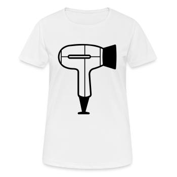 Seche cheveux - T-shirt respirant Femme - blanc - Devant - AI Model Female 172 dark (172cm)