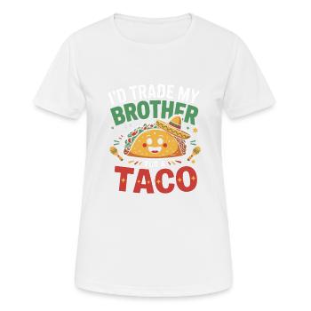 Trade Brother for Taco - Frauen T-Shirt atmungsaktiv - Weiß - Vorne - AI Model Female 172 dark (172cm)