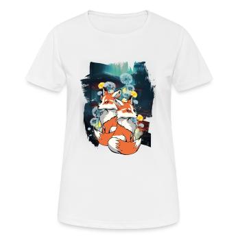 Animaux de la forêt, renards, renards, forêt, animaux sauvages - T-shirt respirant Femme - blanc - Devant - AI Model Female 172 dark (172cm)