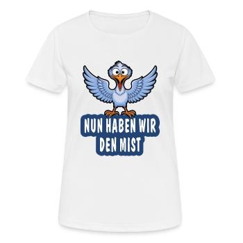 NOW WE HAVE THE CRAP - Women's Breathable T-Shirt - white - Front - AI Model Female 172 dark (172cm)
