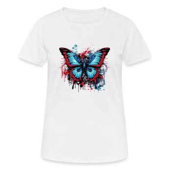 Papillon urbain - T-shirt respirant Femme - blanc - Devant - AI Model Female 172 dark (172cm)