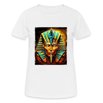 Pharao Totenkopf - Frauen T-Shirt atmungsaktiv - Weiß - Vorne - AI Model Female 172 dark (172cm)