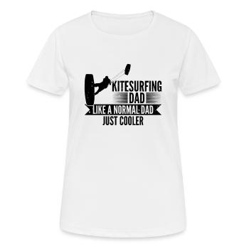 Kitesurfing Dad like a normal Dad just cooler - Women's Breathable T-Shirt - white - Front - AI Model Female 172 dark (172cm)