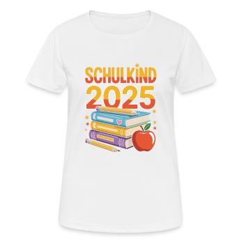Lustiges Schulkind 2025 - Frauen T-Shirt atmungsaktiv - Weiß - Vorne - AI Model Female 172 dark (172cm)