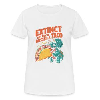 Dinosaurier Taco Cinco de Mayo Design - Frauen T-Shirt atmungsaktiv - Weiß - Vorne - AI Model Female 172 dark (172cm)