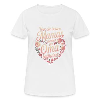 Lustiges beste Oma Desing - Frauen T-Shirt atmungsaktiv - Weiß - Vorne - AI Model Female 172 dark (172cm)