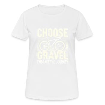 Wählen Sie Schotter - Frauen T-Shirt atmungsaktiv - Weiß - Vorne - AI Model Female 172 dark (172cm)