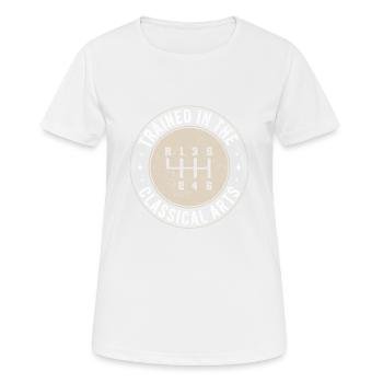 Conception amusante du levier de vitesse - T-shirt respirant Femme - blanc - Devant - AI Model Female 172 dark (172cm)